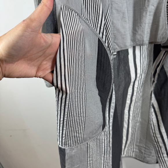 Vintage Kim Bernardin Paris Cardigan Gray Black Large  Avant Garde Lagenlook - Picture 14 of 16